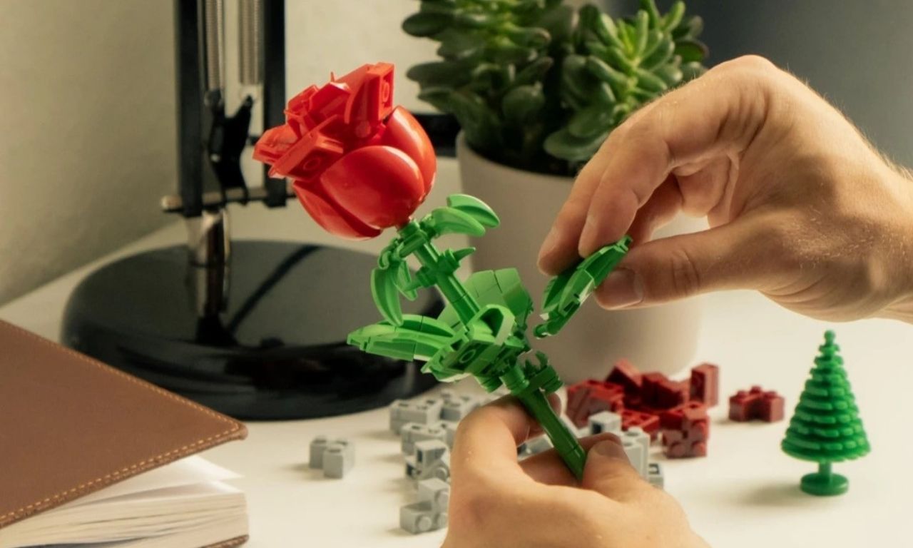 Klemmbaustein Rose von Penny Bricks